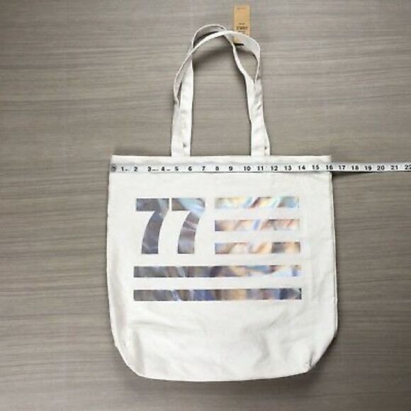 ✨HP✨American Eagle Outfitter AEO Metallic Holographic Canvas Tote Bag✨ - Picture 6 of 10